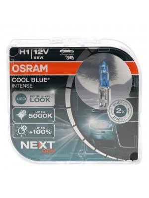 Osram Glühlampe H1 12V 55W P14.5s Cool Blue INTENSE NextGen. 5000K +100% Duo 2st.